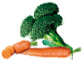 Carrot and broccoli 