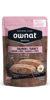 OWNAT WETLINE KITTEN Salmon & Turkey (CAT) 85g