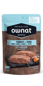 OWNAT WETLINE STERILIZED Turkey & Tuna (CAT) 85 g