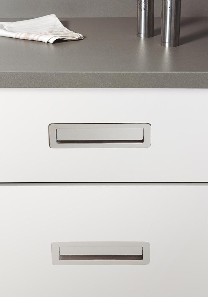 Built-in zamak handle LOW ST 0243 | Viefe