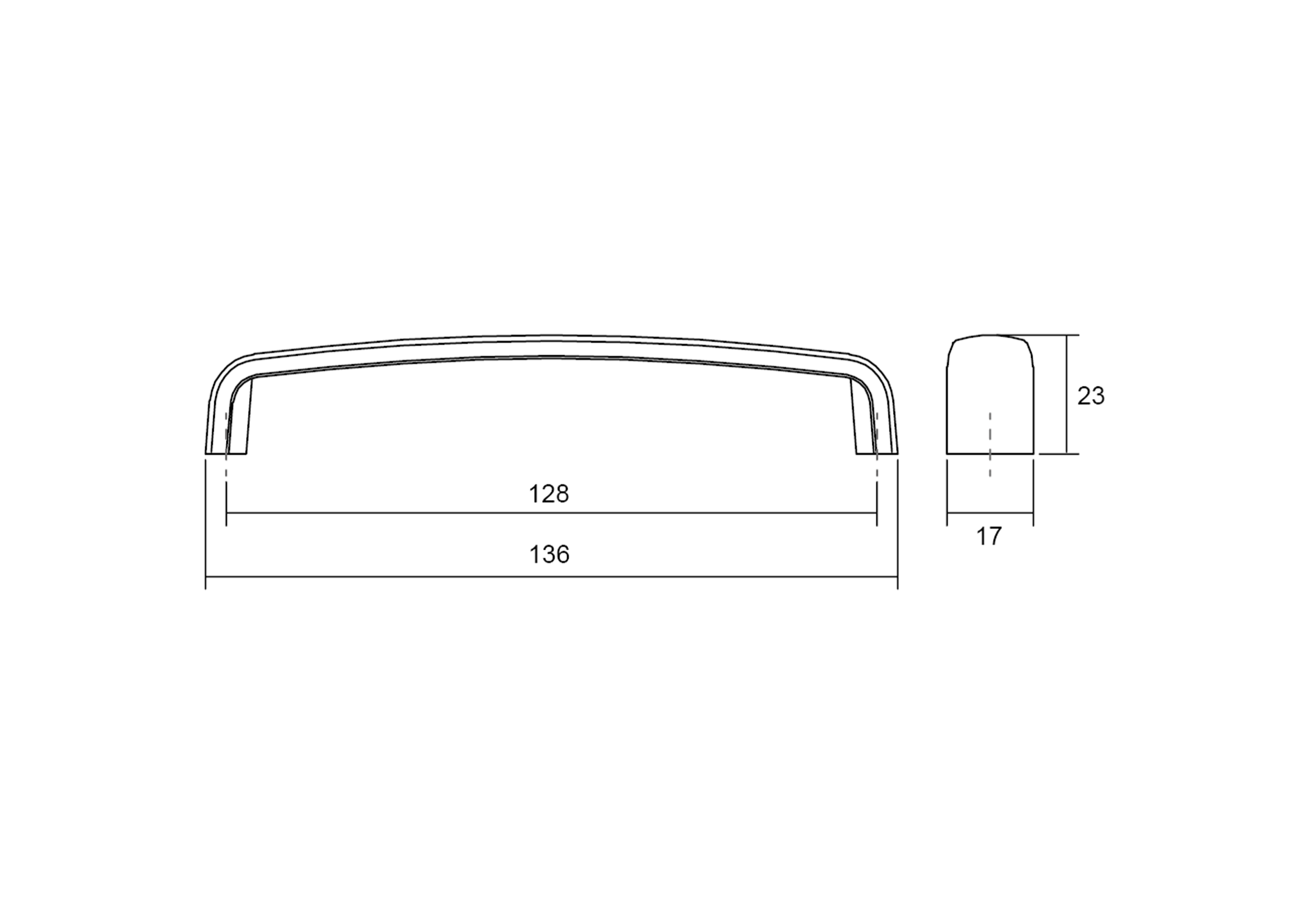 Zamak handle ORION 0392 | Viefe
