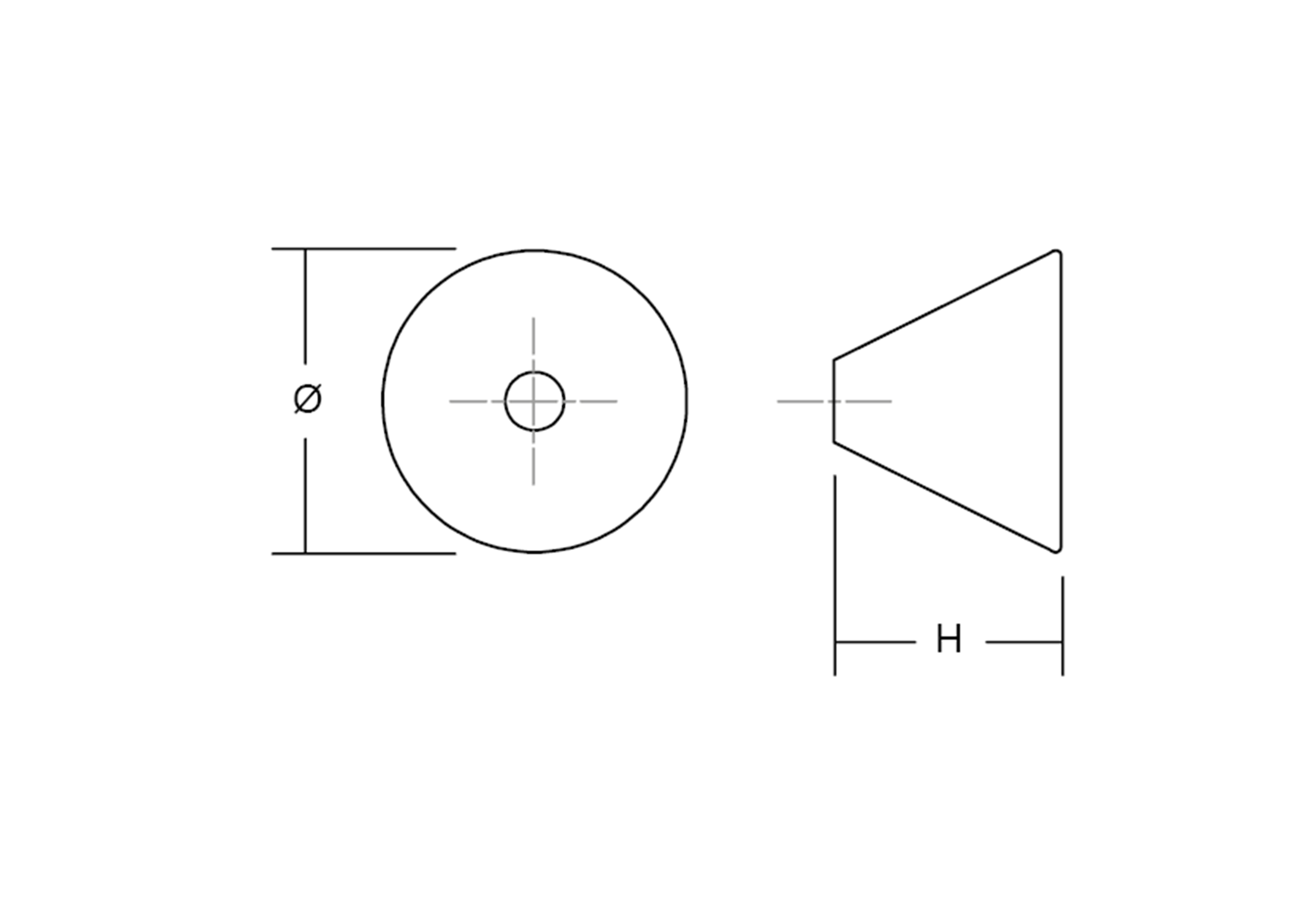 Wooden knob CONIC 0538 | Viefe