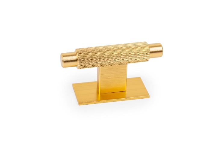 Pomo VIEFE Modelo Arpa 70x37mm - Latón Oscuro Cepillado Para Puertas Elegantes