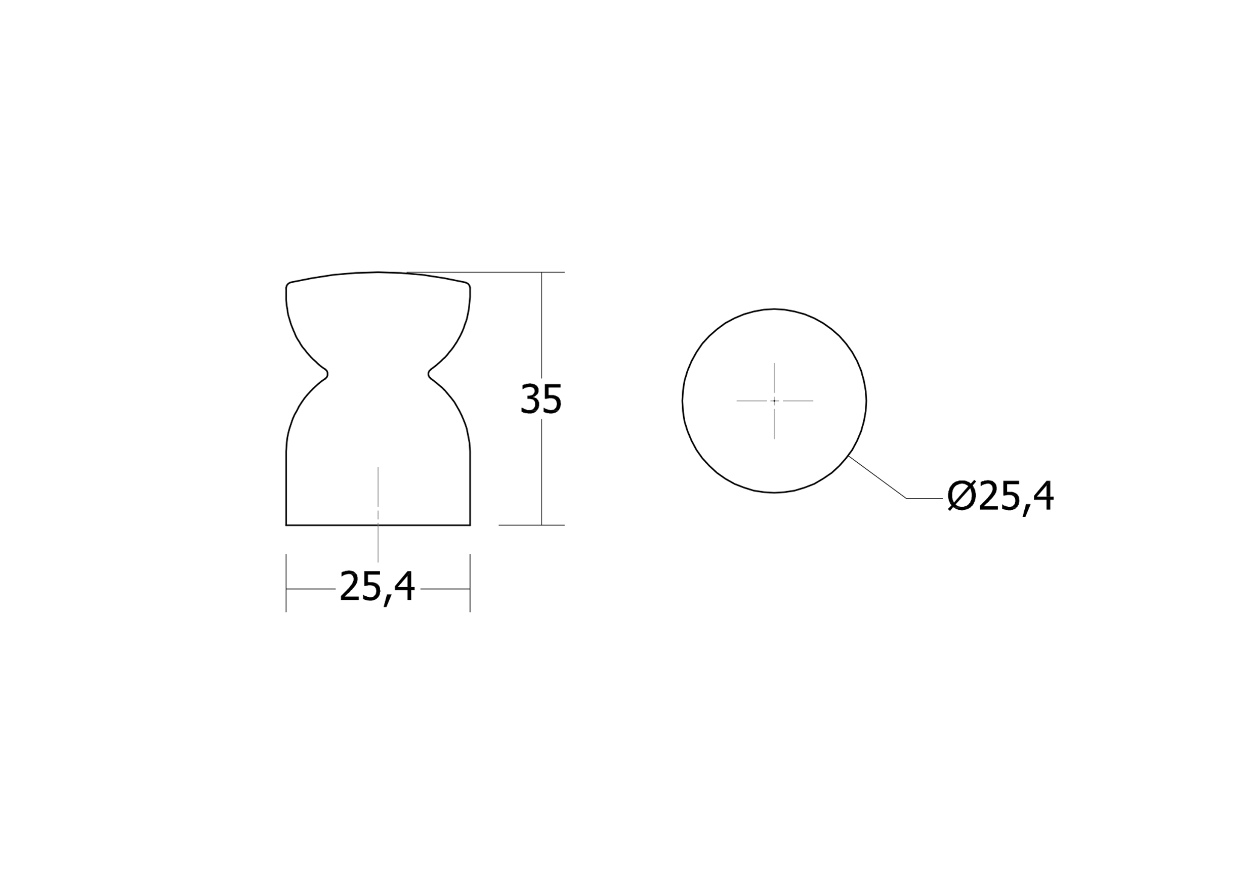 Wood knob PIECE 0674 | Viefe Wood knob PIECE 0674 | Viefe