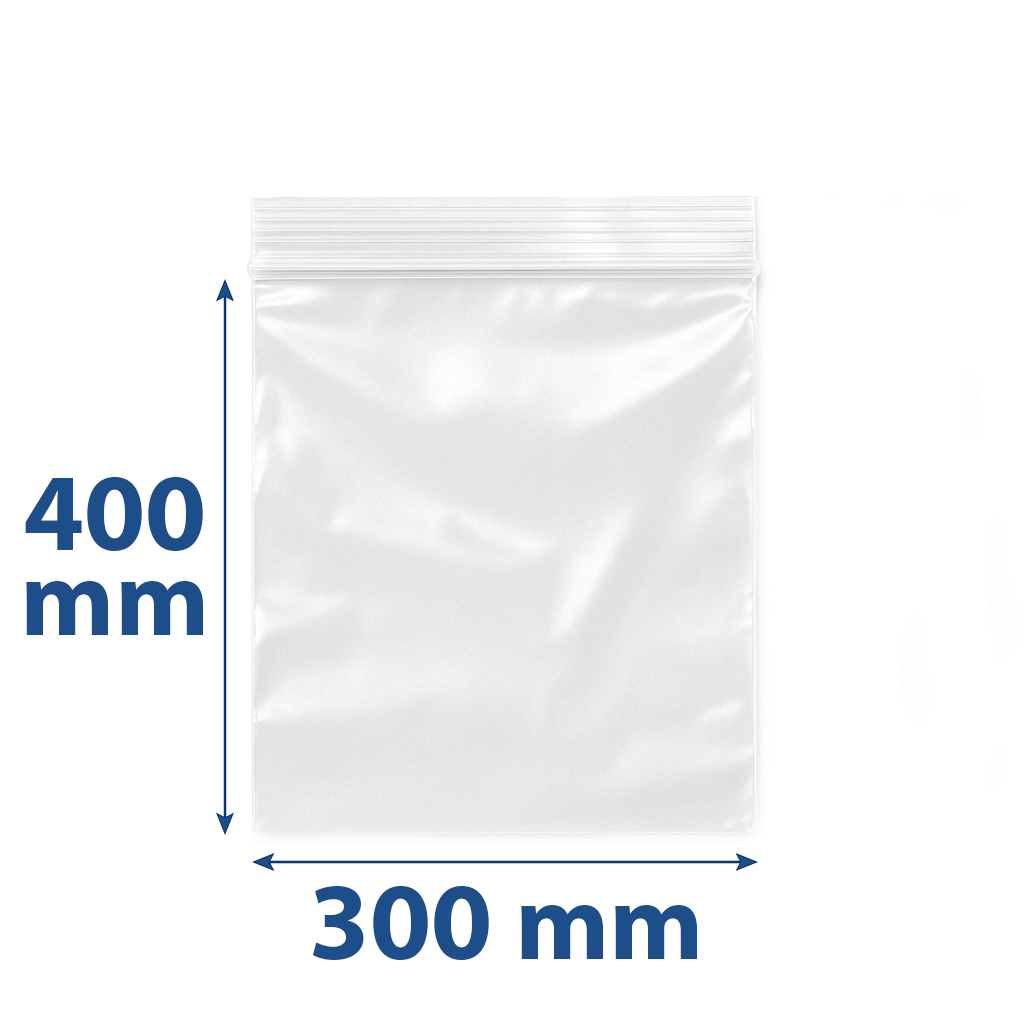 Bolsa zip 30x40cm con cierre hermético reutilizable