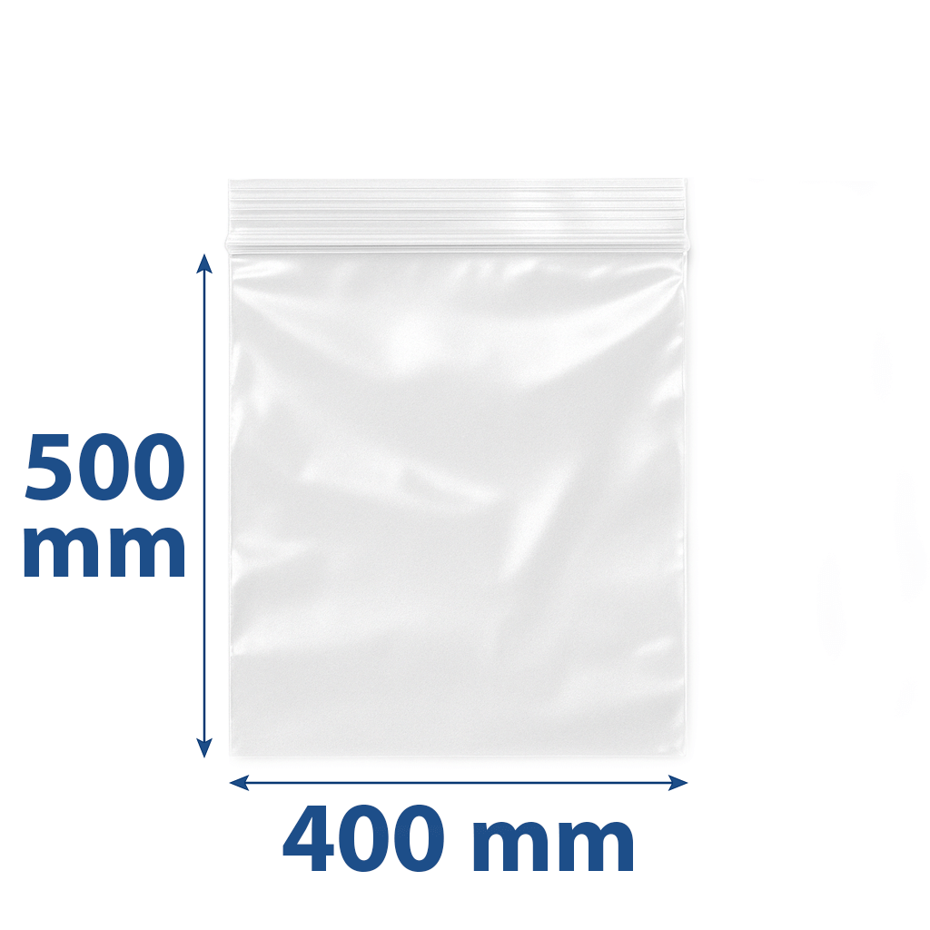 Bolsa zip 40x50cm con cierre hermético reutilizable