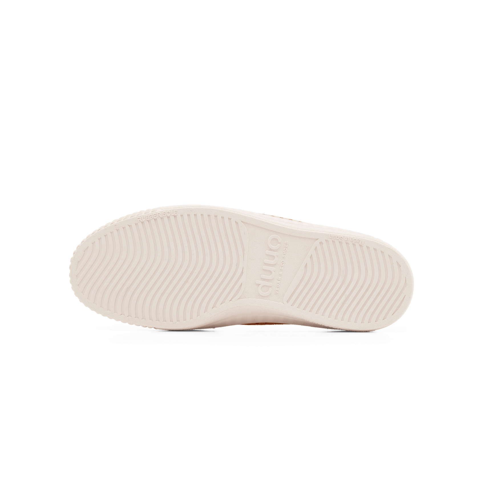 DUUO COL TRAPAT beige perforated flat sneakers