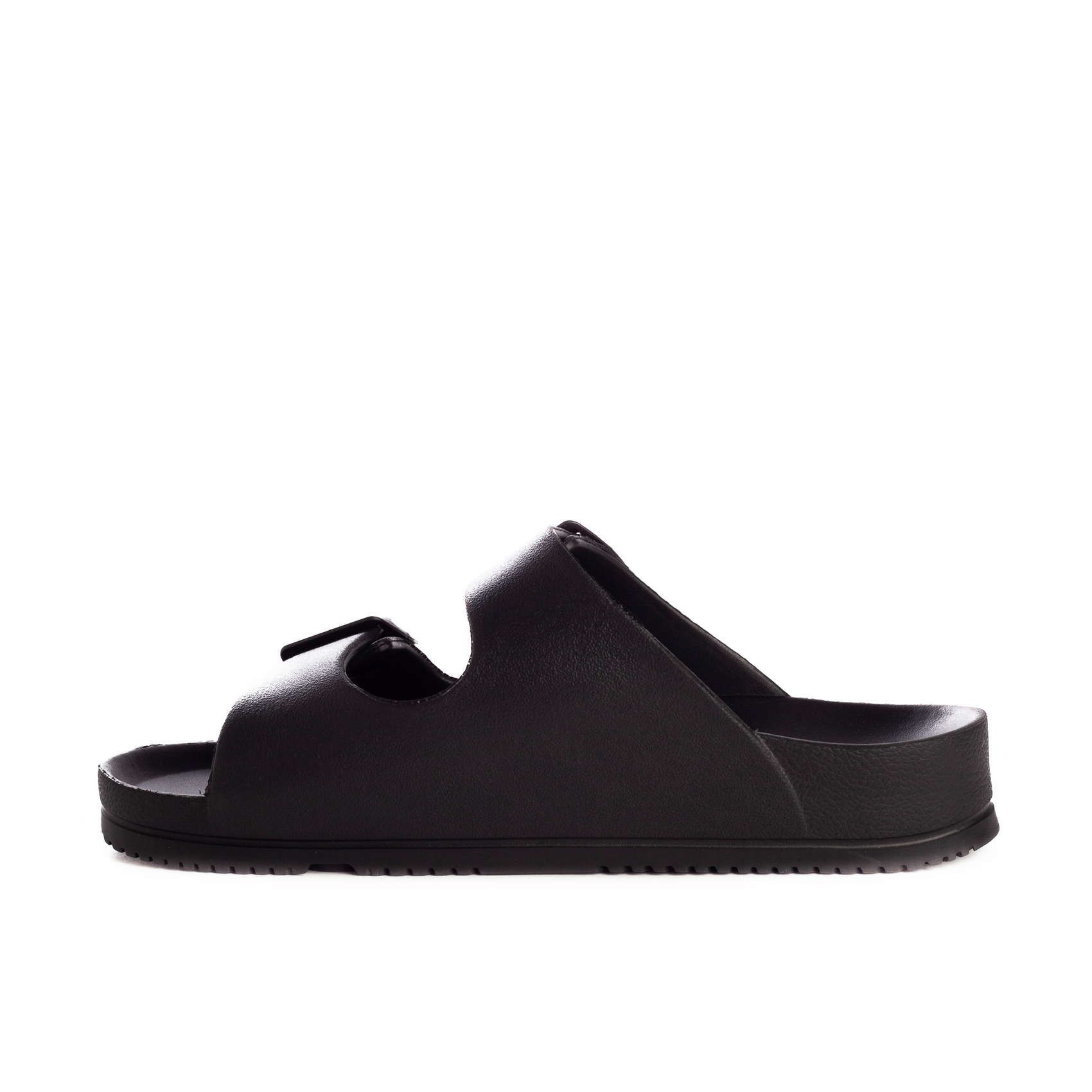Sandalias negras planas block de goma DUUO Eva Flat 02