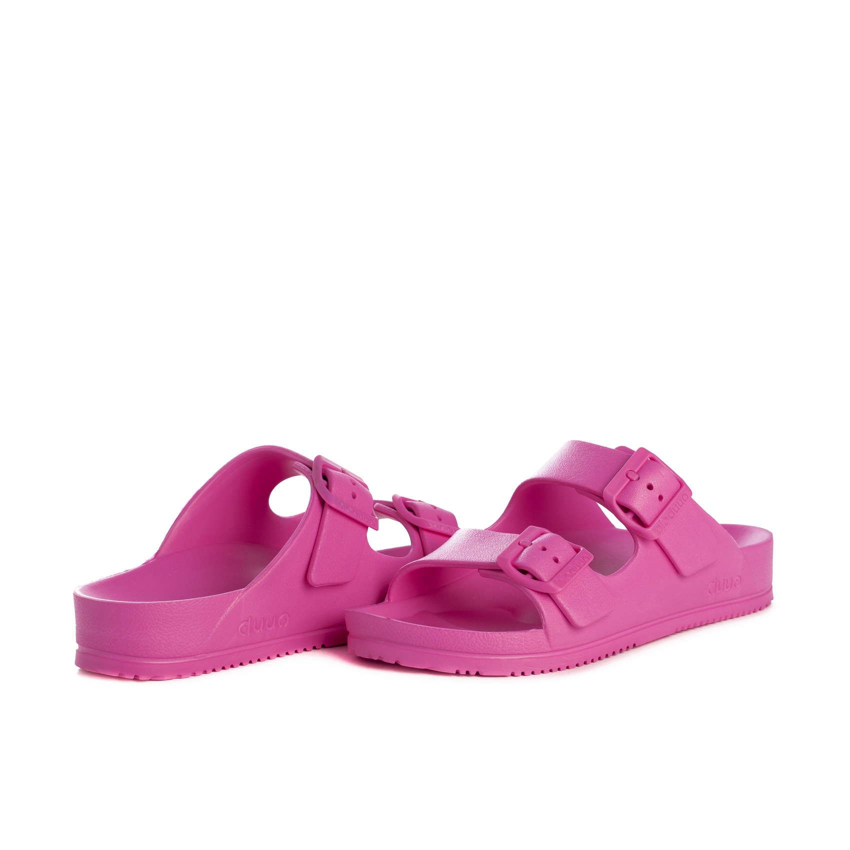 Flat sandal block color in pink
