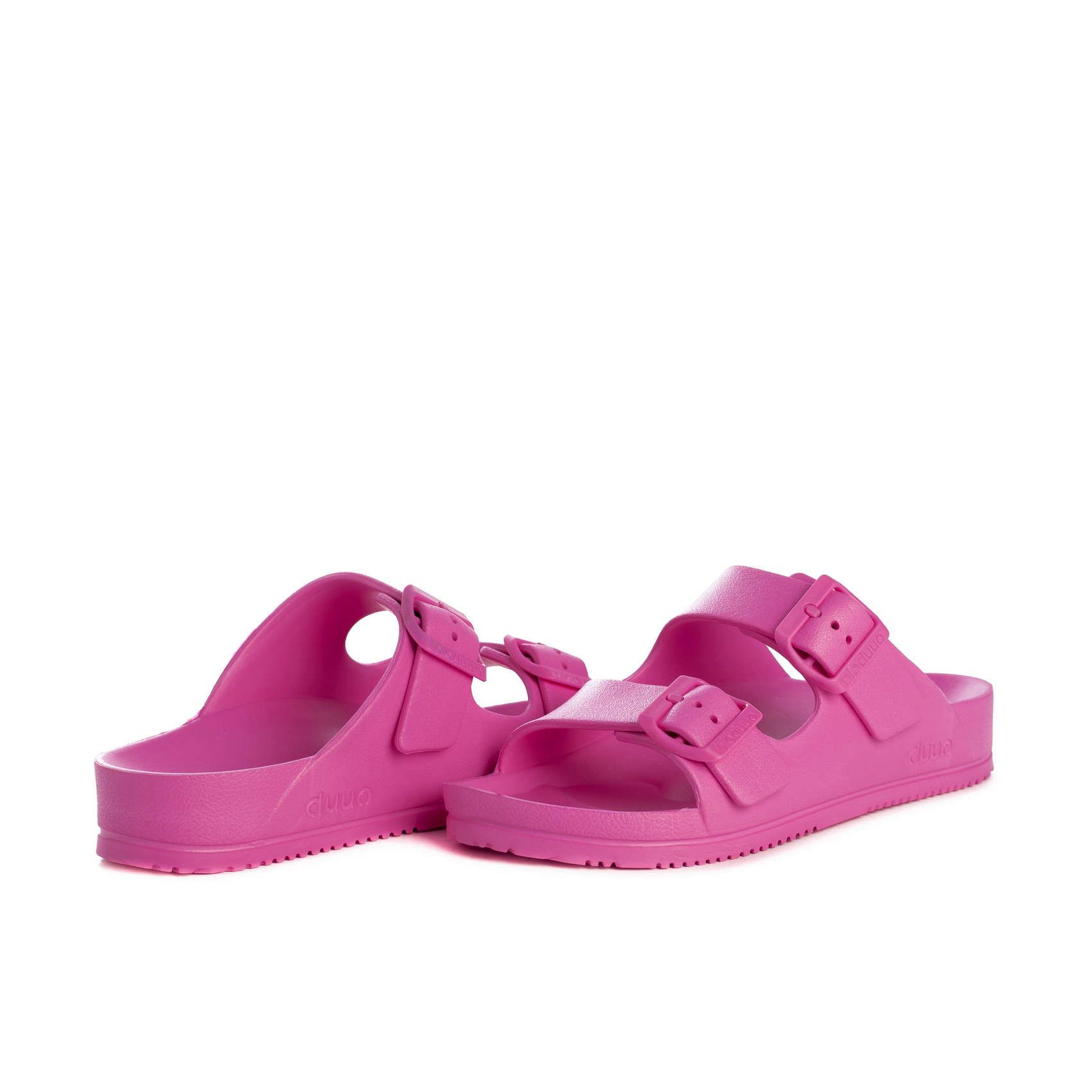 Sandalias rosa fucsia planas block de goma DUUO Eva Flat 04