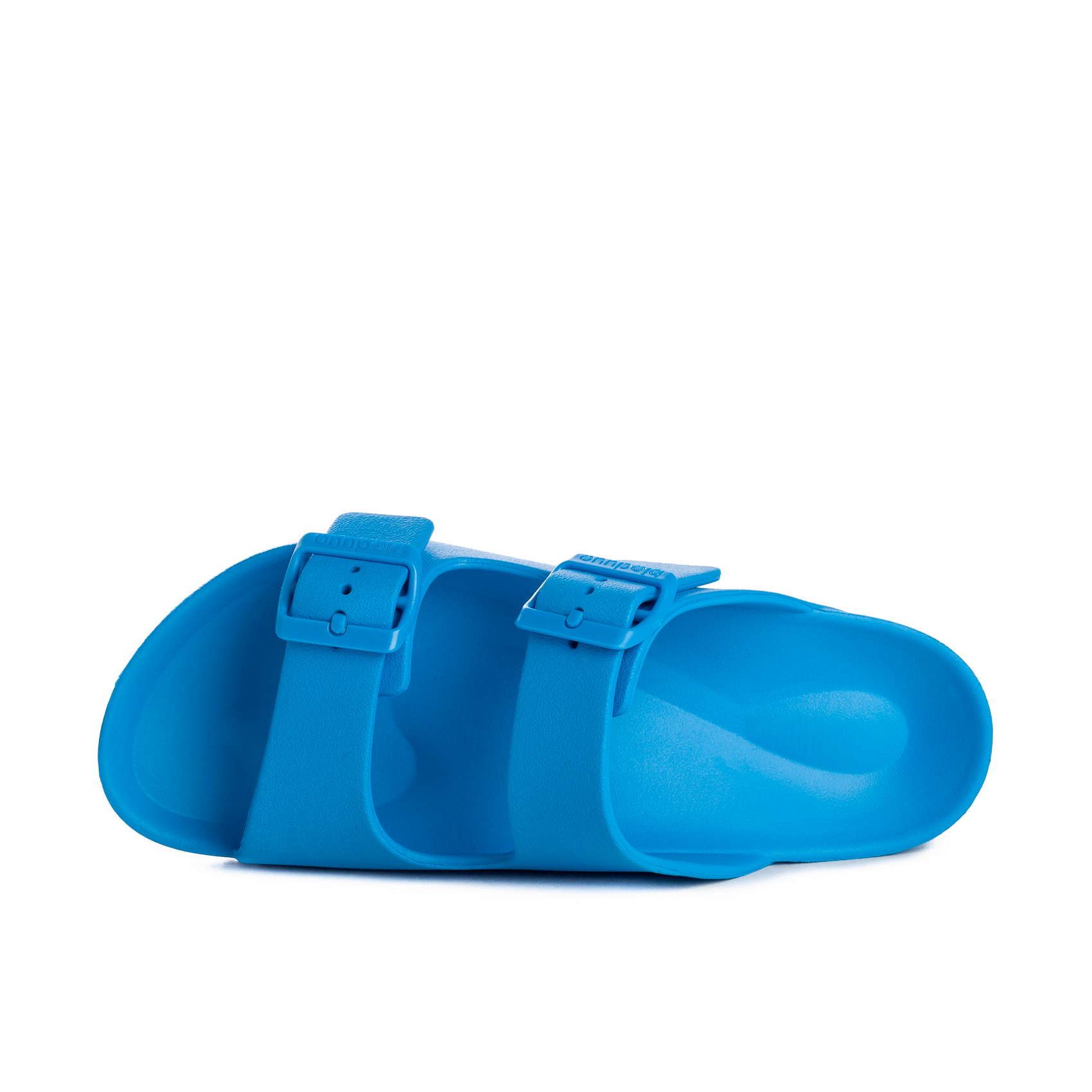 Flat sandal block color in blue