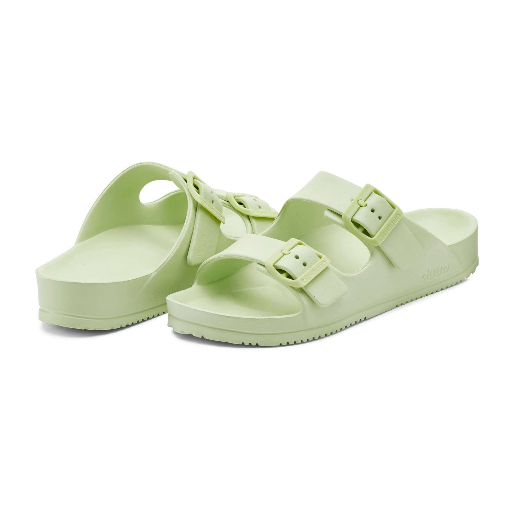 Sandalias verde claro planas de goma DUUO Eva Flat 18