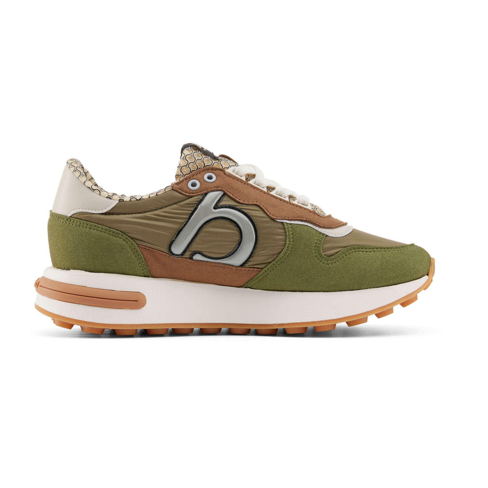 Zapatillas retro con cuña DUUO SLOW SOLID verde