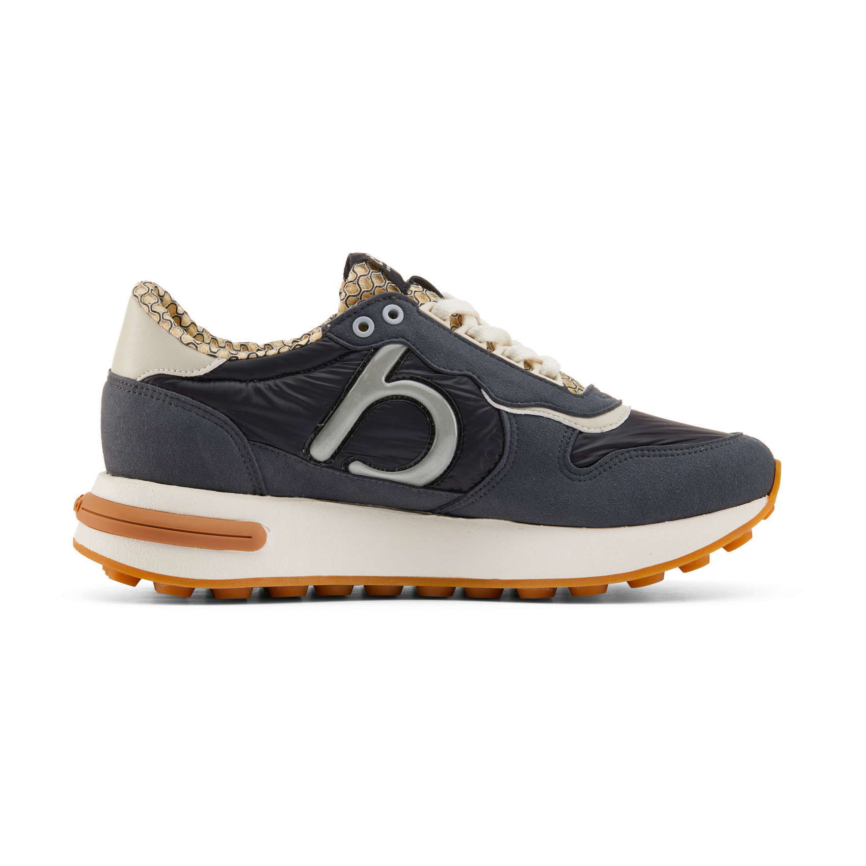 Zapatillas retro con cuña DUUO SLOW SOLID negro