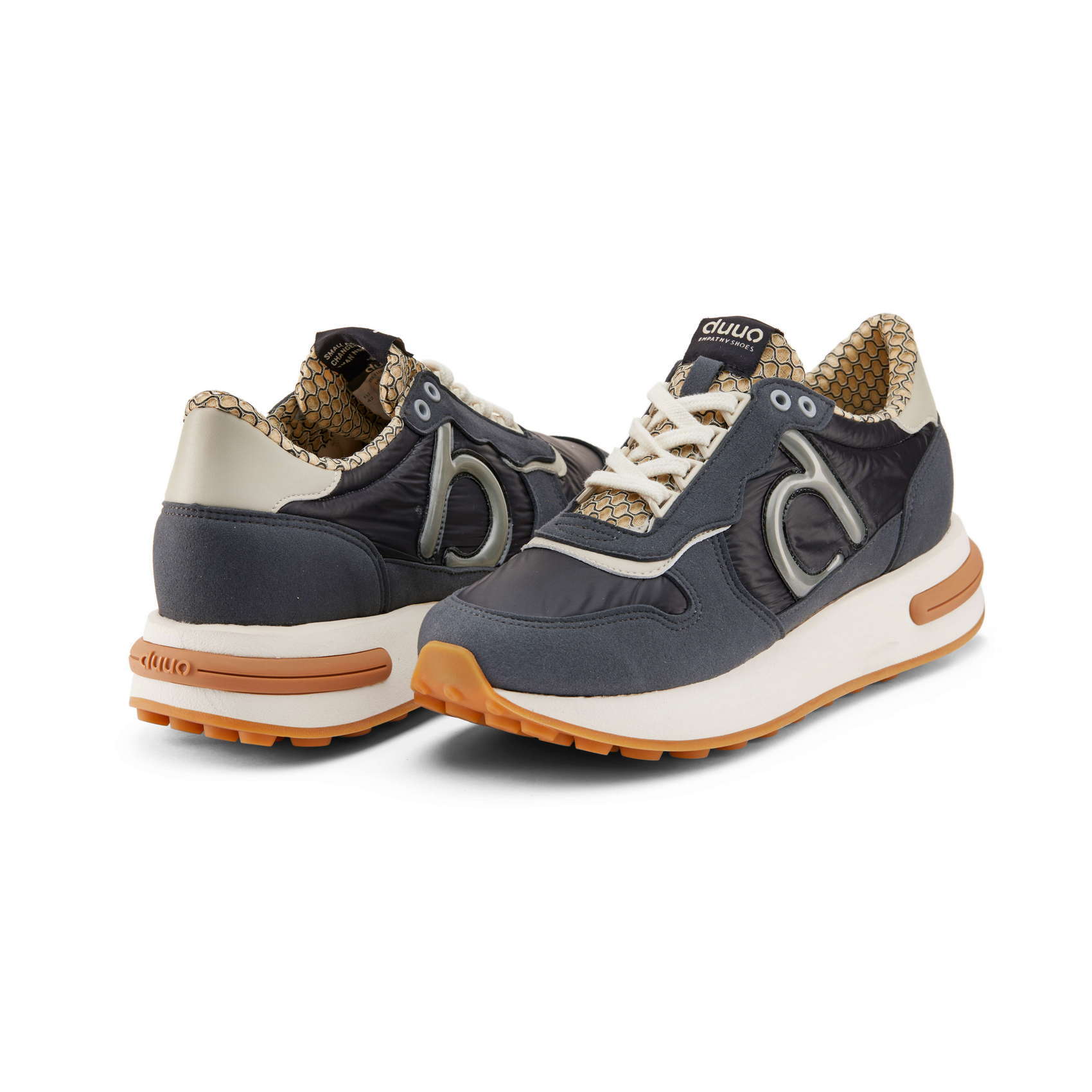 Zapatillas retro con cuña DUUO SLOW SOLID negro