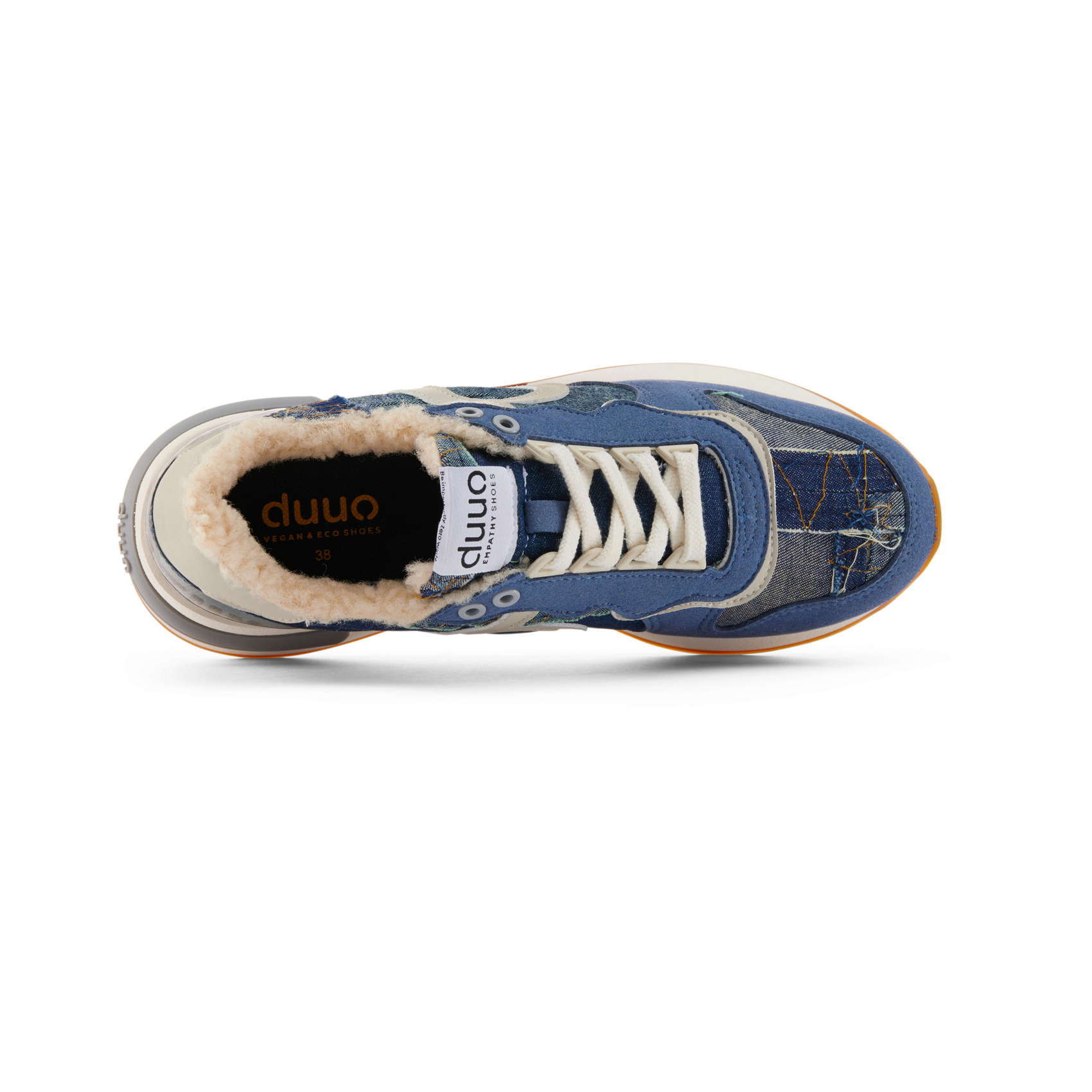 Zapatillas retro con cuña DUUO SLOW AGED azul