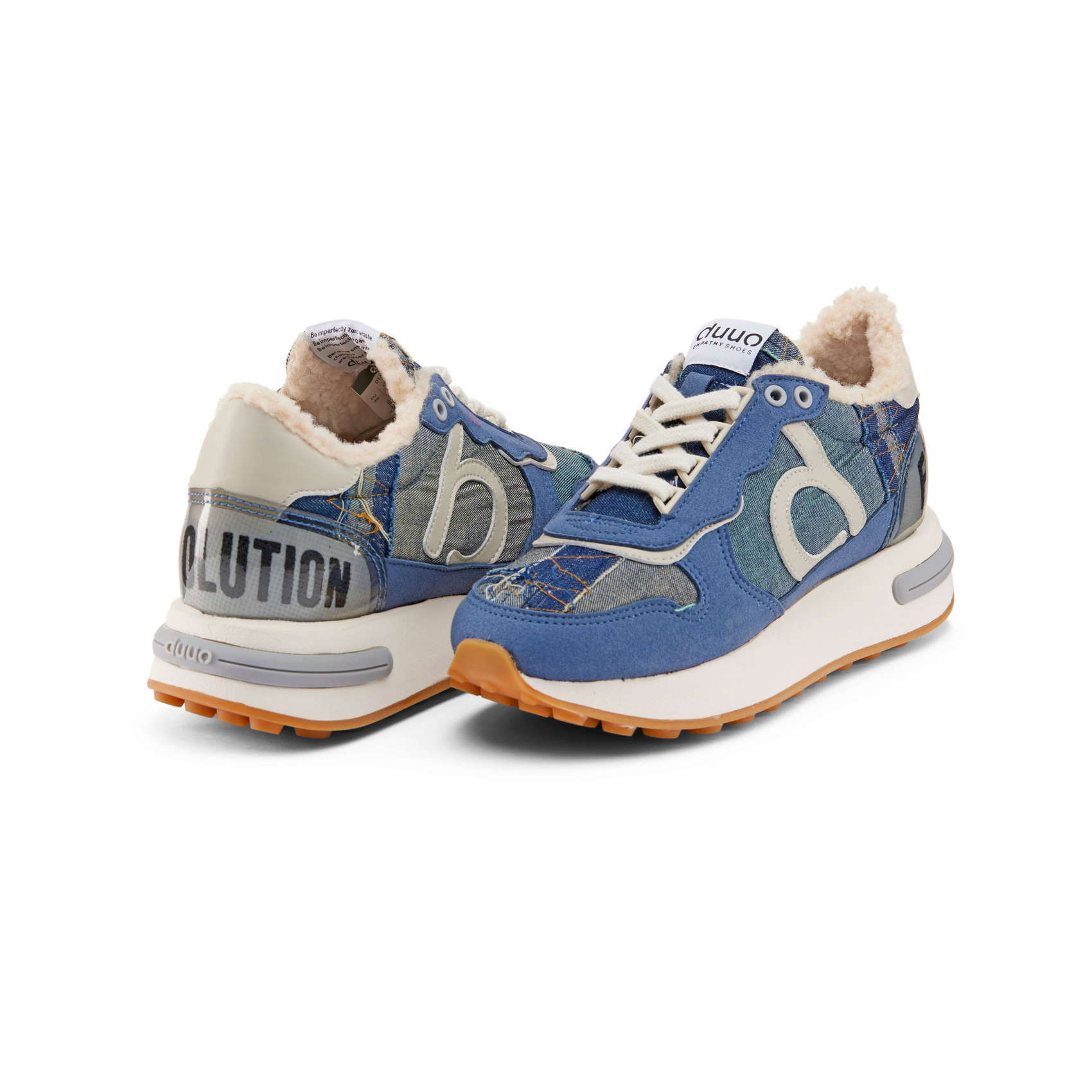 Zapatillas retro con cuña DUUO SLOW AGED azul