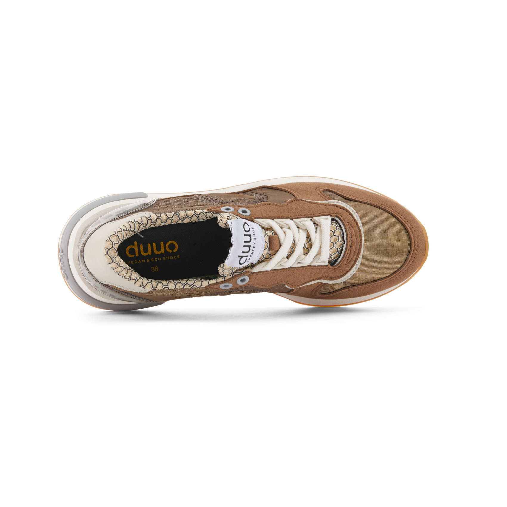 Zapatillas retro con cuña DUUO SLOW CLARK marrón