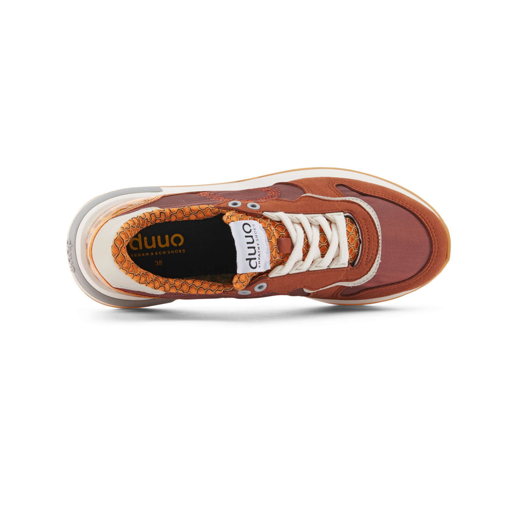 Zapatillas retro con cuña DUUO SLOW CLARK naranja