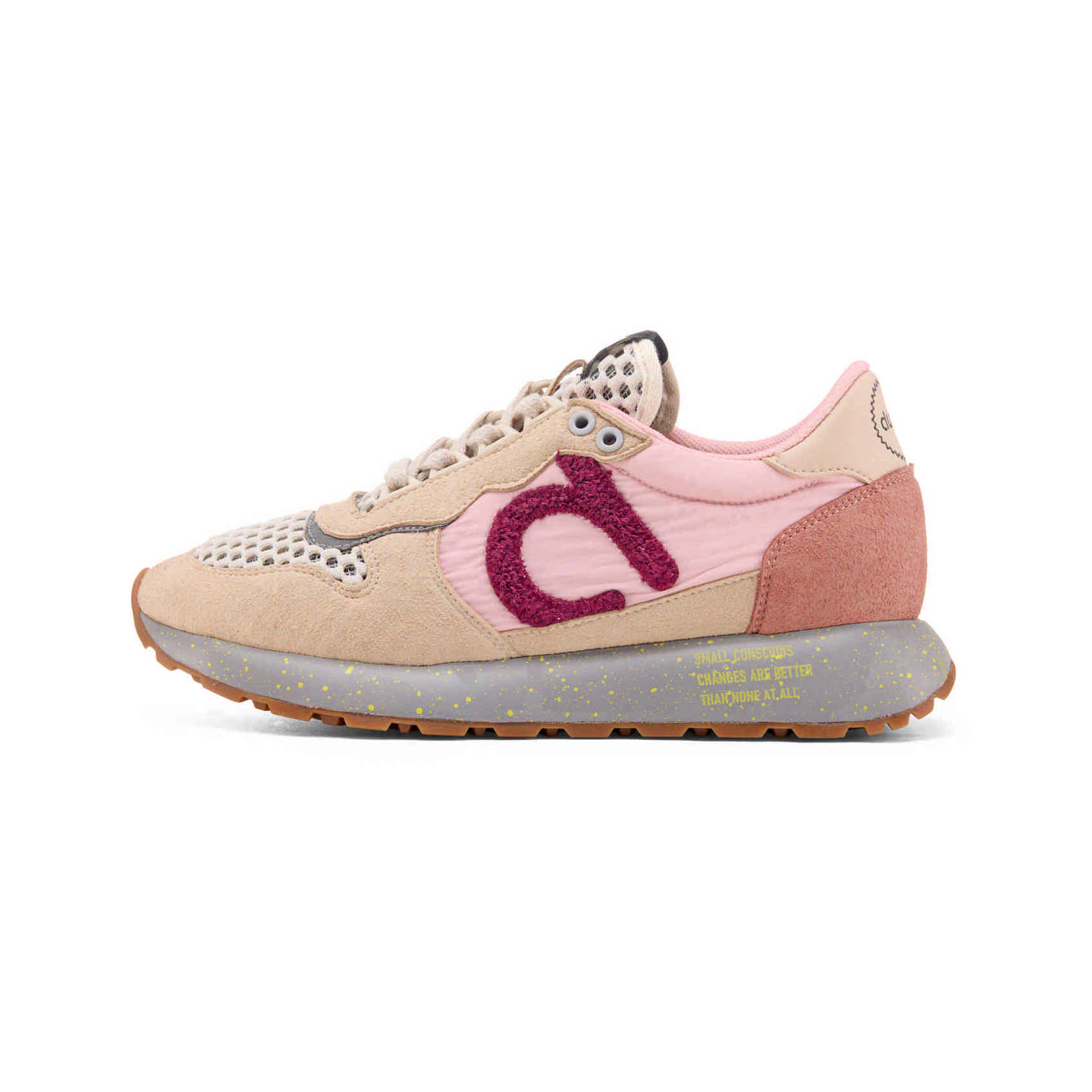 Zapatilla Retro Running en Tonos Rosa y Beige duuo SLOW 26