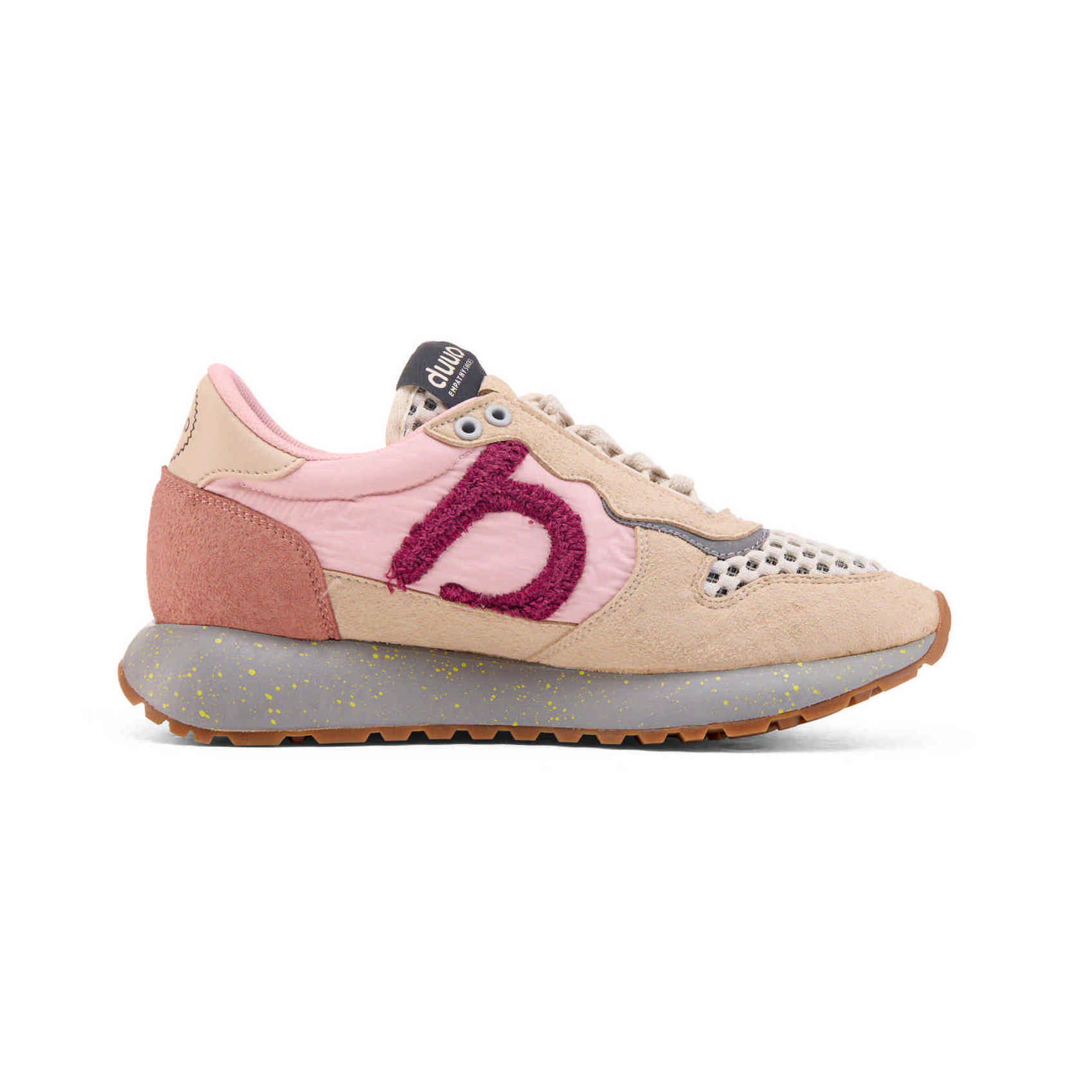 Zapatilla Retro Running en Tonos Rosa y Beige duuo SLOW 26
