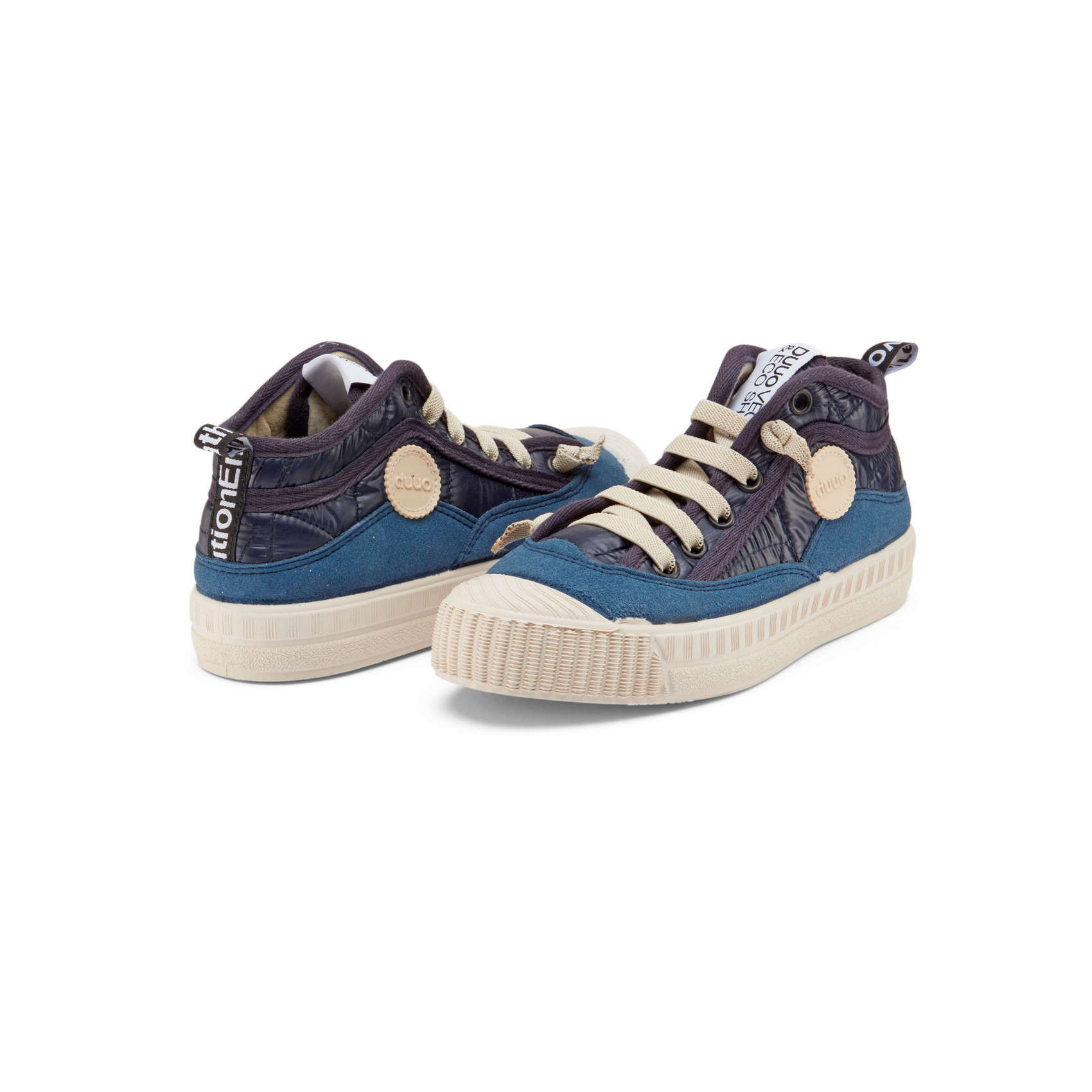 DUUO COL KID COVER sneakers alte vegane da bambino blu navy