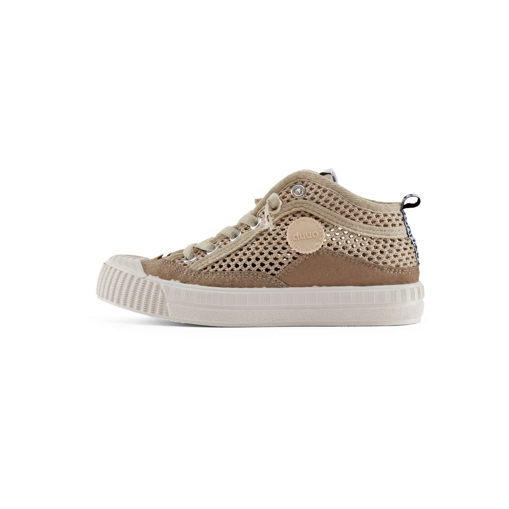 Zapatillas veganas altas de rejilla infantiles DUUO COL KID COVER beige