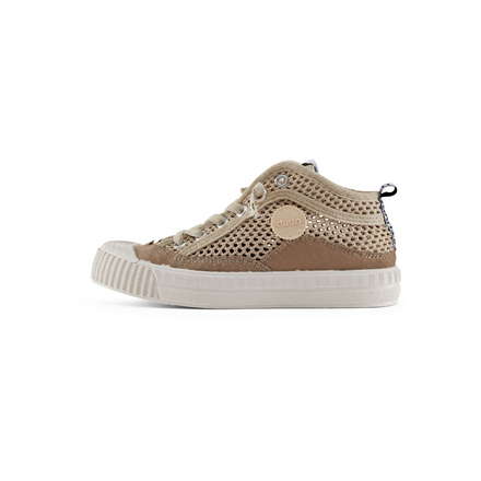 Sabatilles veganes altes de reixeta infantils DUUO COL KID COVER beix