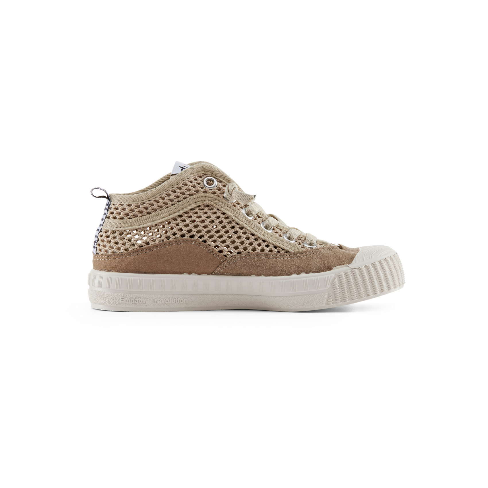 Zapatillas veganas altas de rejilla infantiles DUUO COL KID COVER beige