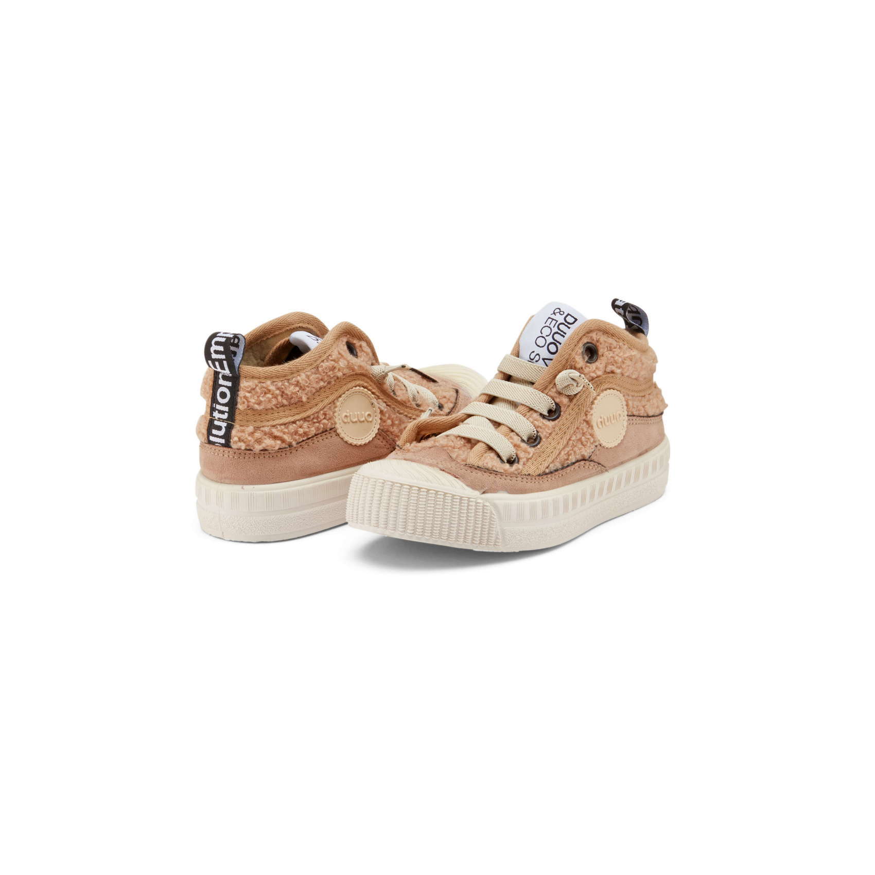 Zapatillas veganas altas infantiles DUUO MINI COL COVER beige