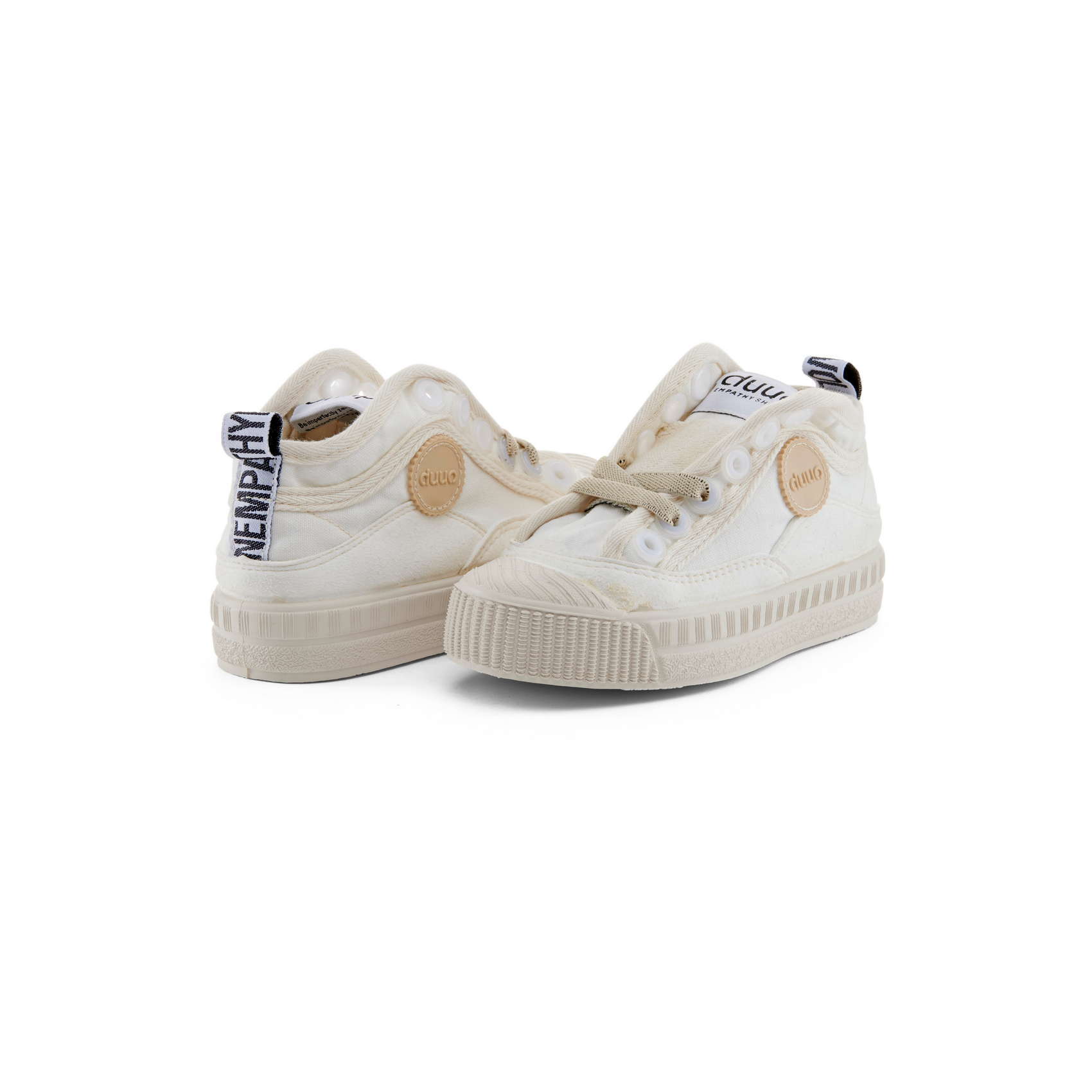 Zapatillas veganas altas infantiles DUUO MINI COL COVER blanco
