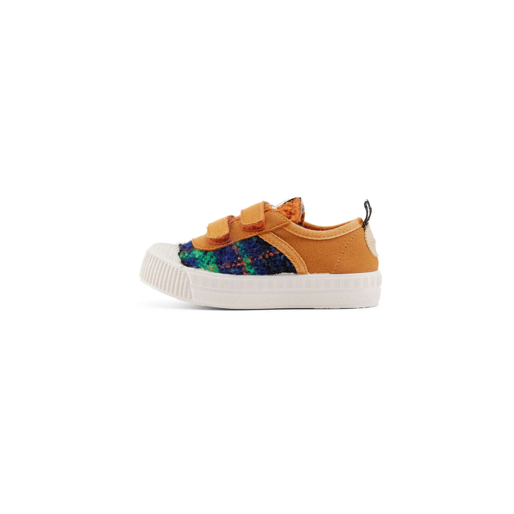 Sneakers vegane da bambino con velcro DUUO COL NOMO giallo