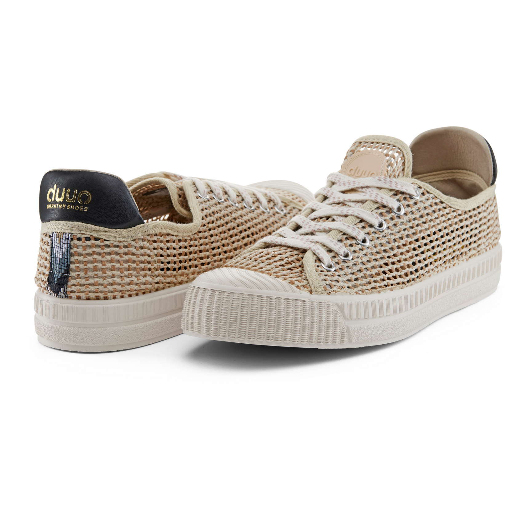 Zapatilla plana con rejilla trenzada de rejilla DUUO COL TRENZADO beige
