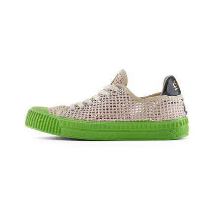 Sneaker piatta con rete intrecciata DUUO COL TREZADO verde