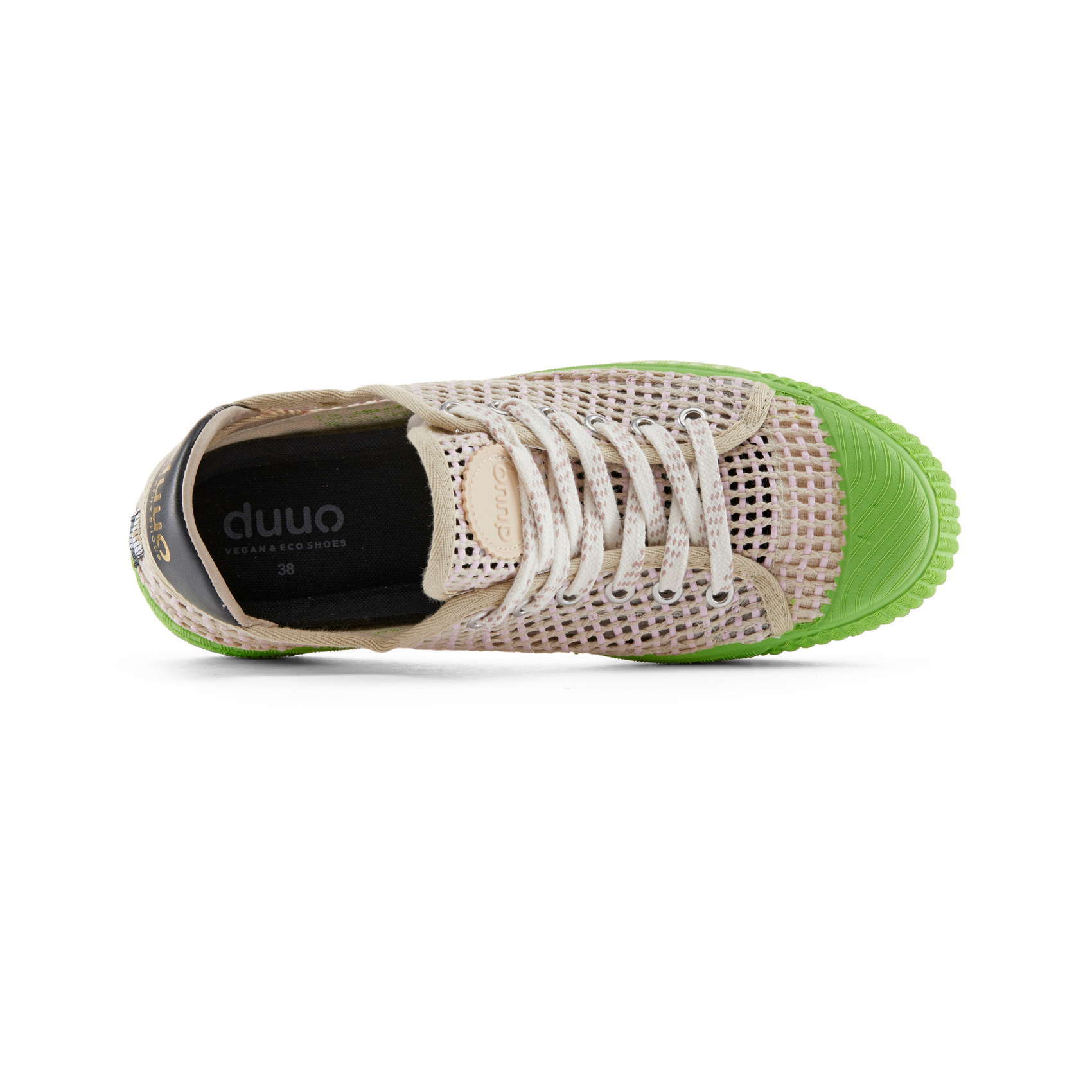 Sneaker piatta con rete intrecciata DUUO COL TREZADO verde