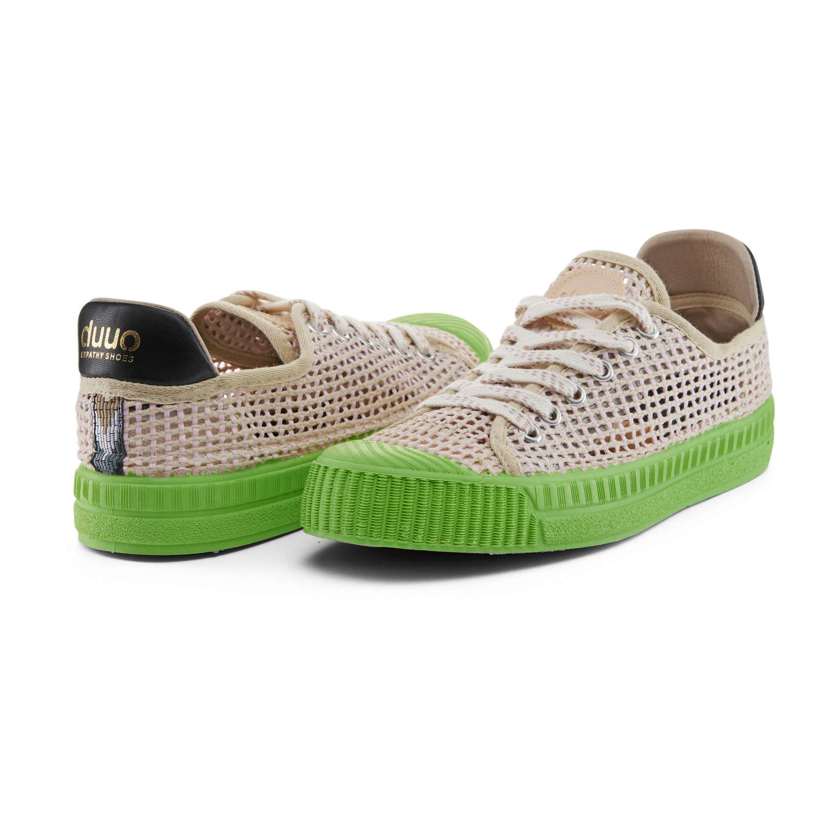 Sneaker piatta con rete intrecciata DUUO COL TREZADO verde