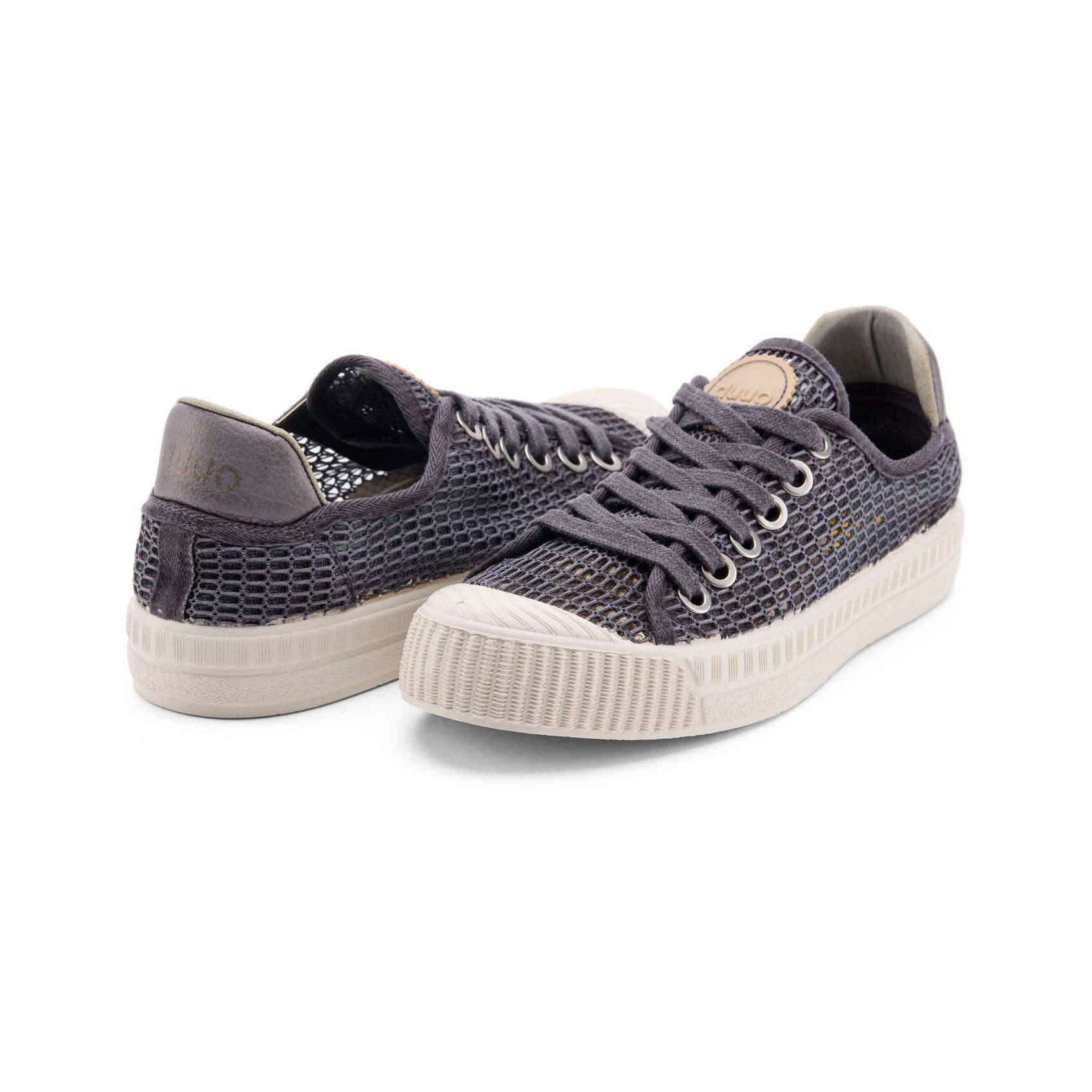 Breathable Charcoal Grey Mesh Urban Sneakers - duuo COL RIMA 192