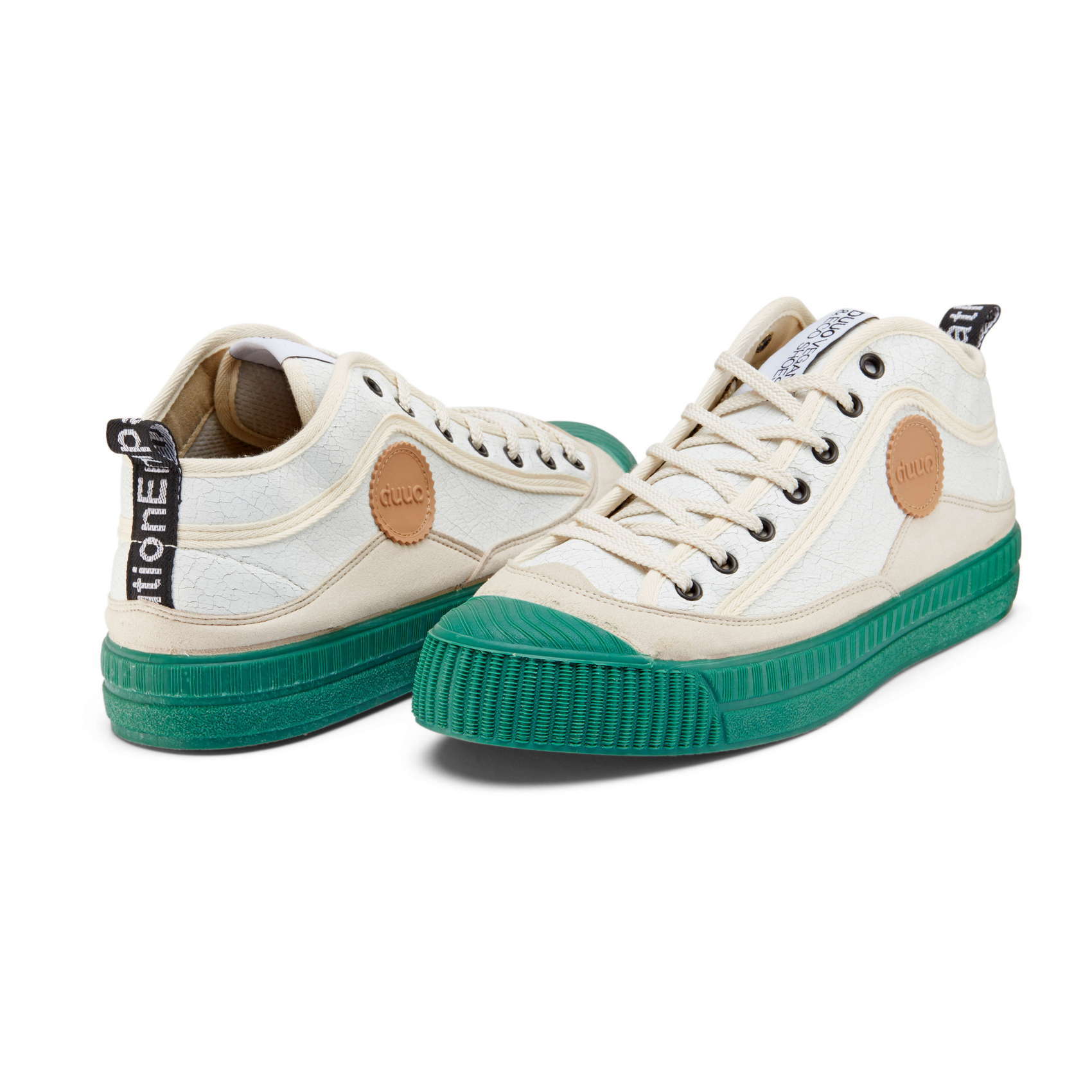 Sneaker alta DUUO COL COVER bianca e verde