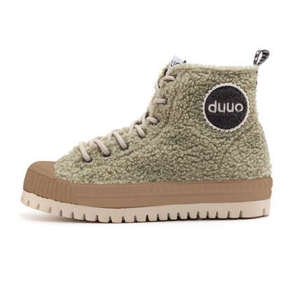 Casual sneaker with shearling DUUO COL PLUS SOFT green