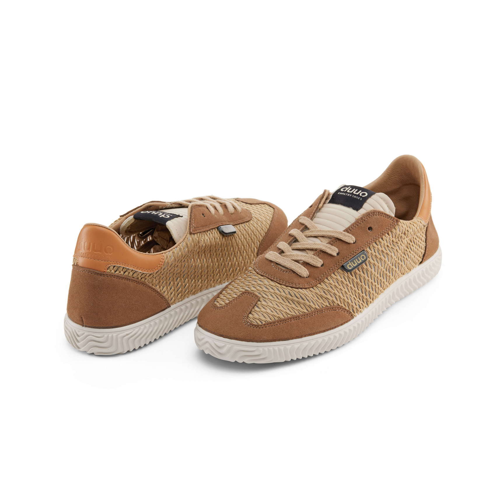 Brown LACE GOTAM braided mesh sneaker