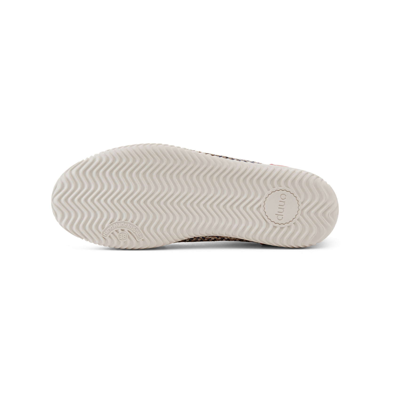 DUUO ONA BRAIDED LACE brown and pink mesh flat sneaker