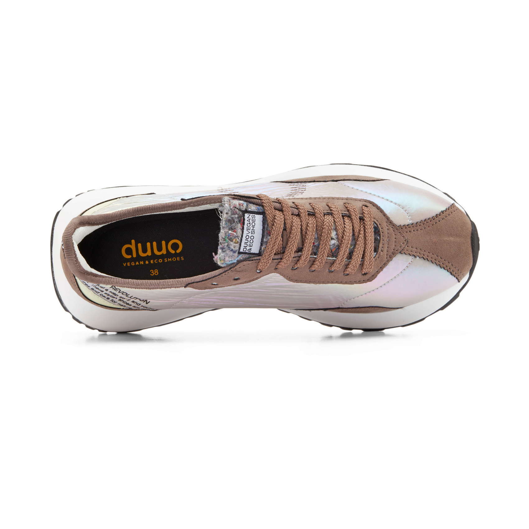Zapatillas urbanas DUUO SENSEI IRIS blanco y marrón iridiscente
