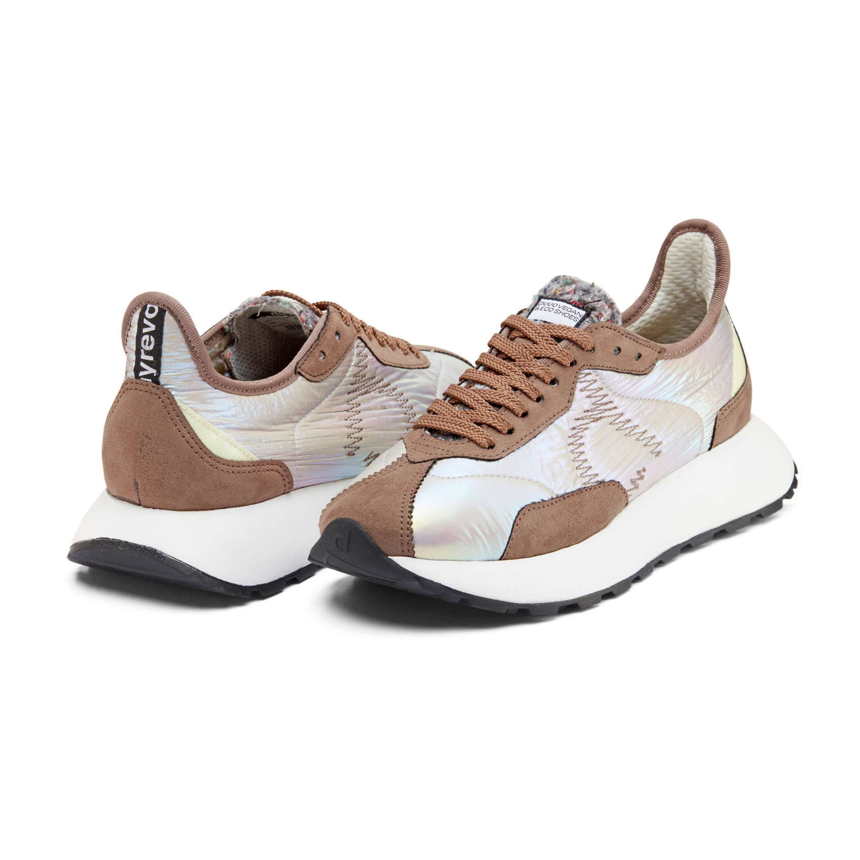 Zapatillas urbanas DUUO SENSEI IRIS blanco y marrón iridiscente