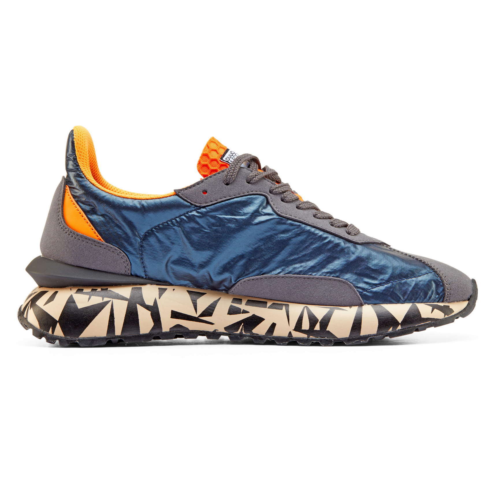 Zapatillas urbanas DUUO SENSEI MOON azul marino con detalles naranja