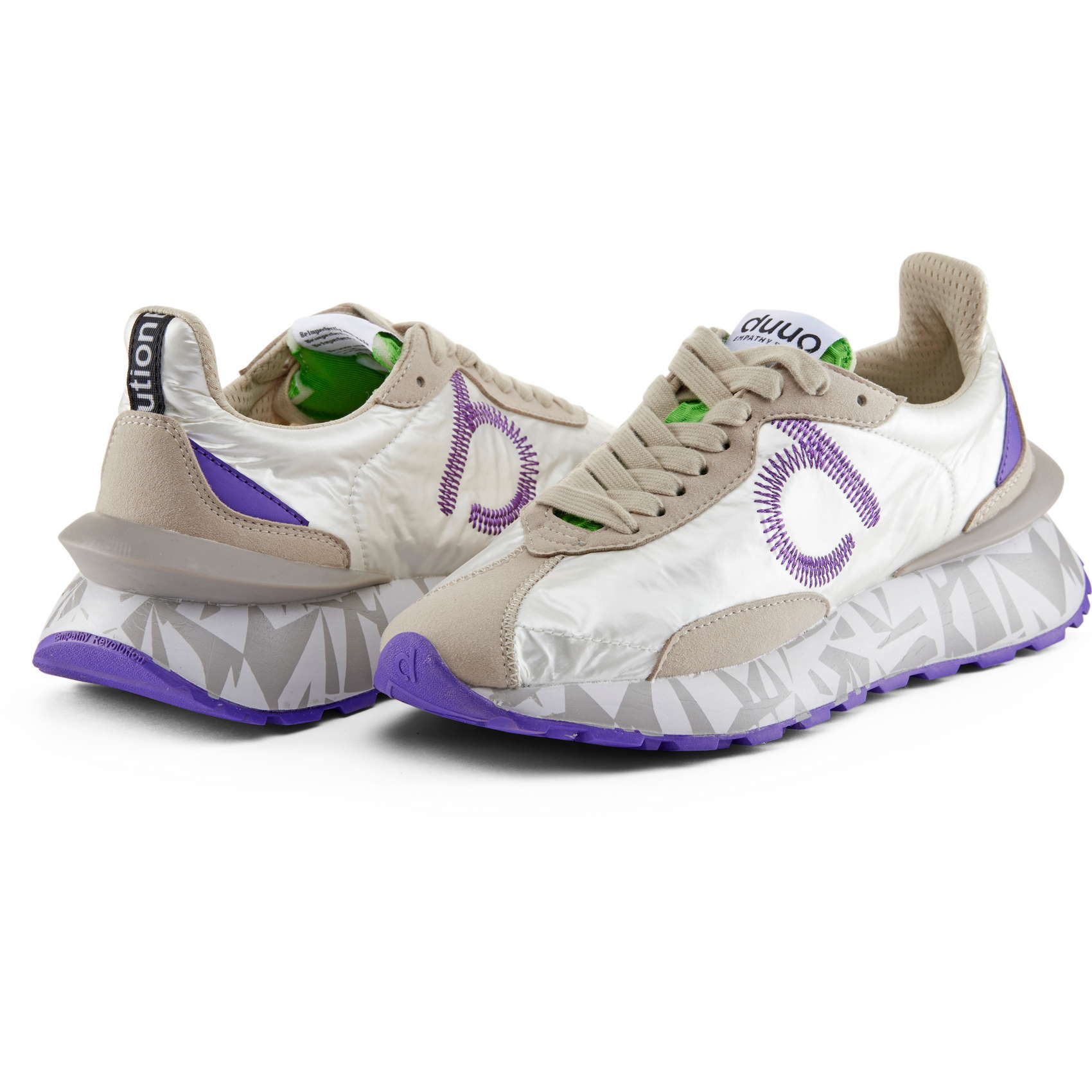 DUUO SENSEI white and purple urban sneakers