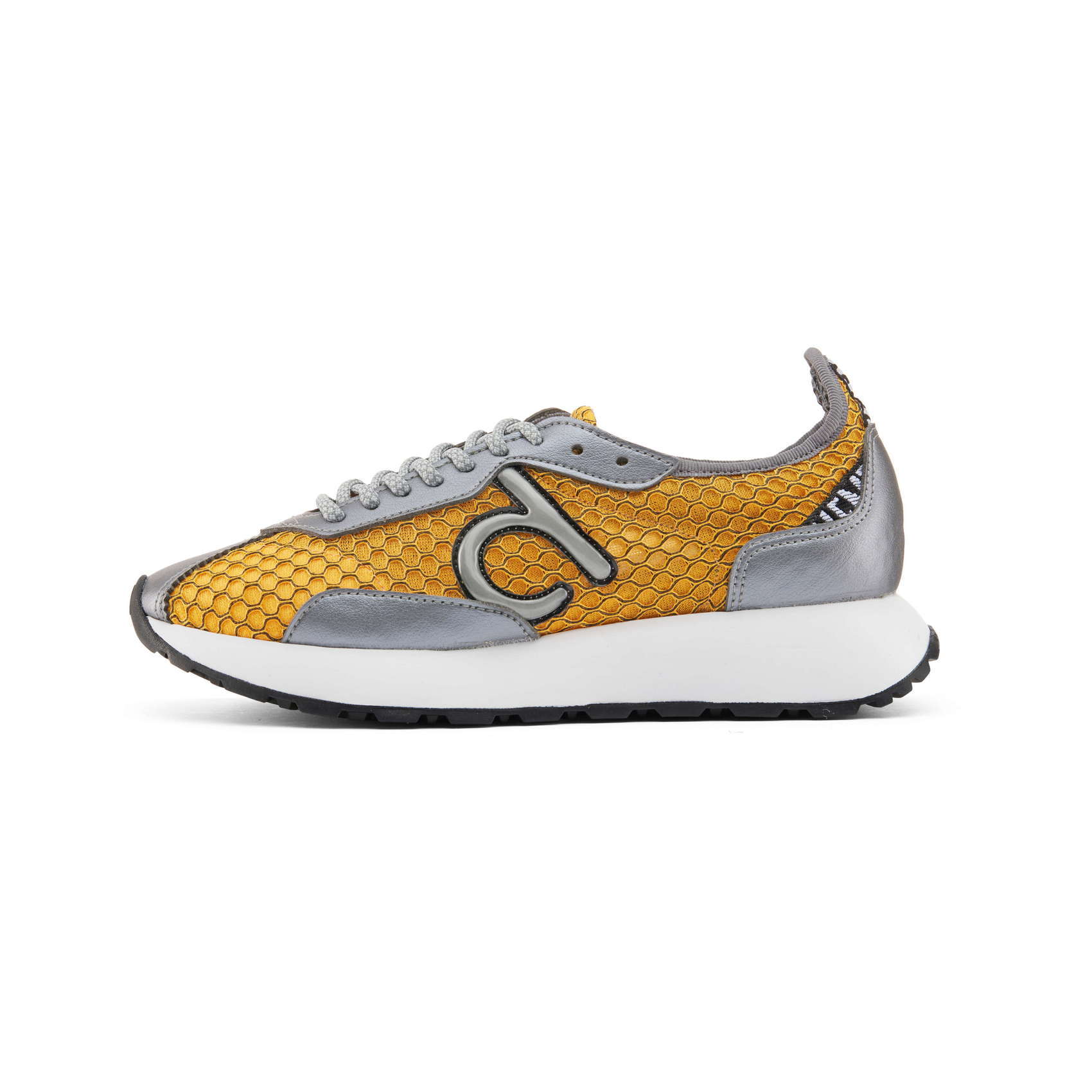 DUUO SENSEI yellow and silver urban sneakers