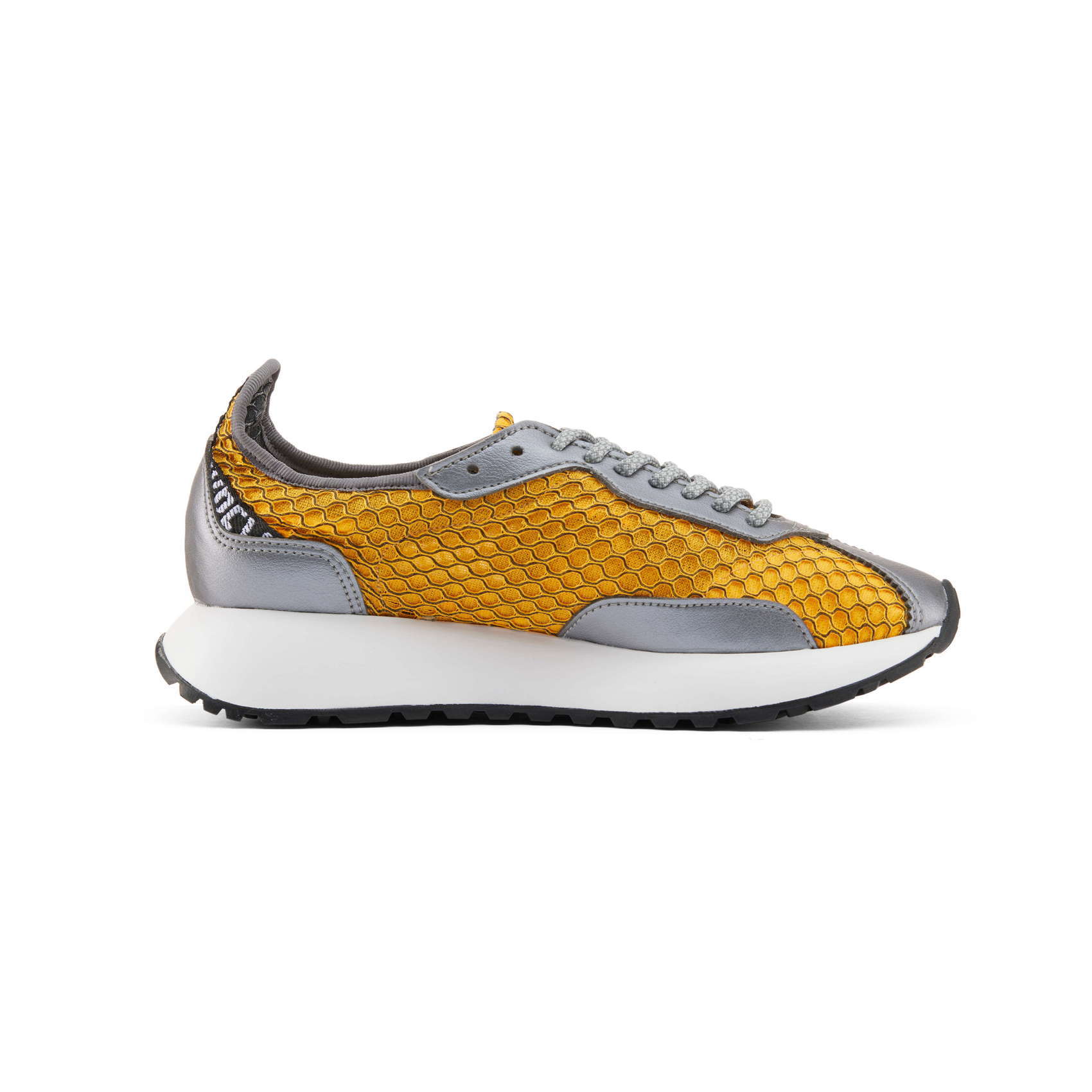 DUUO SENSEI yellow and silver urban sneakers