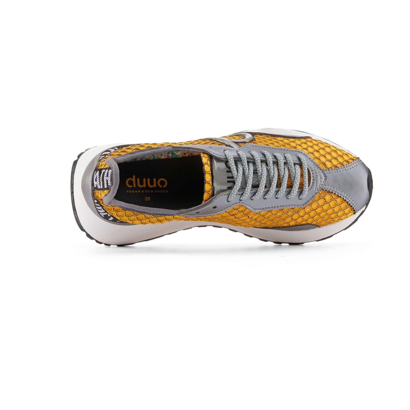 DUUO SENSEI yellow and silver urban sneakers