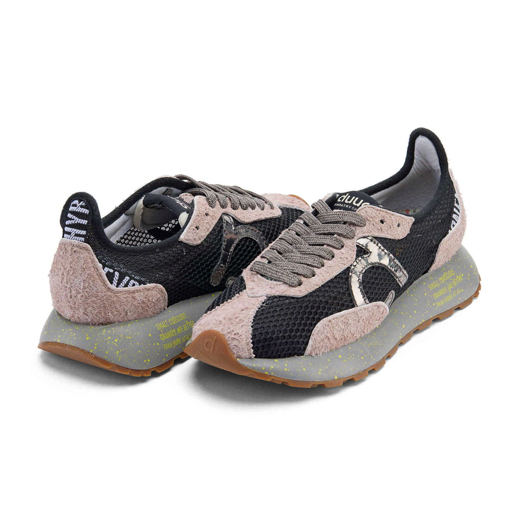 Black Mesh and Pink Contrast Urban Sneaker duuo SENSEI YETI 141