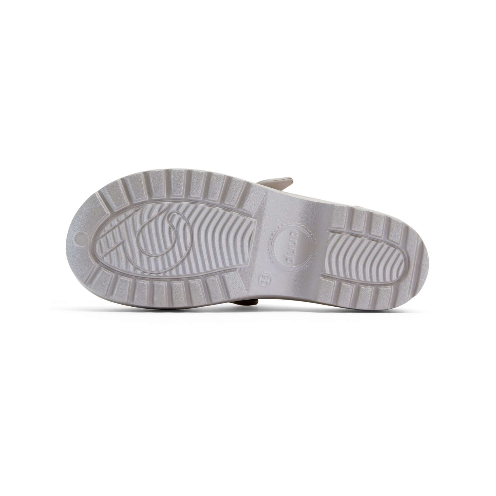 Zuecos gris metalizado de goma DUUO Eva Esclop 06